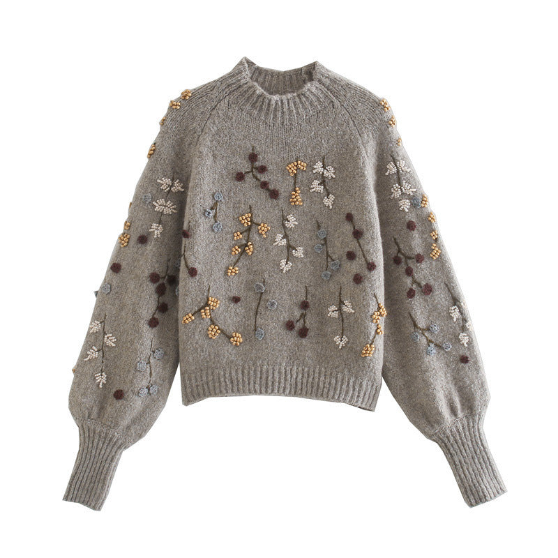 European And American Street Fashion All-match Beaded Knit Sweater Sweater