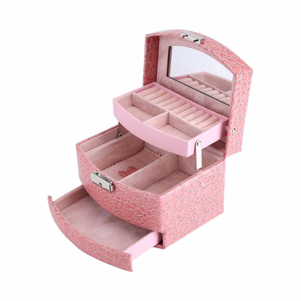 Jewelry Boxes And Packaging Leather Makeup Organizer Storage Cosmetic