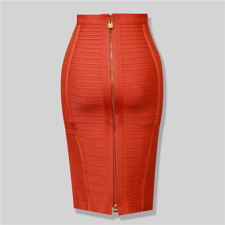 Ack Zipper Bandage Skirt Women Tight Club Pary Fashion Skirt