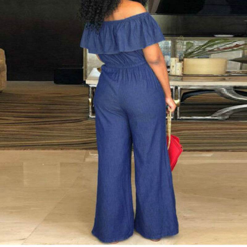 Off-the-shoulder Fashion Casual Ladies Jumpsuit