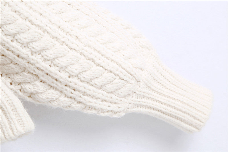 European and American Style Eight-strand Knitted Sweater Sweater