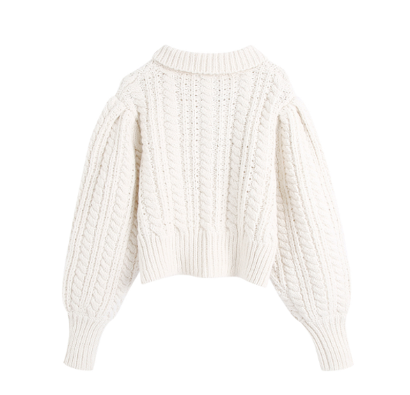 European and American Style Eight-strand Knitted Sweater Sweater