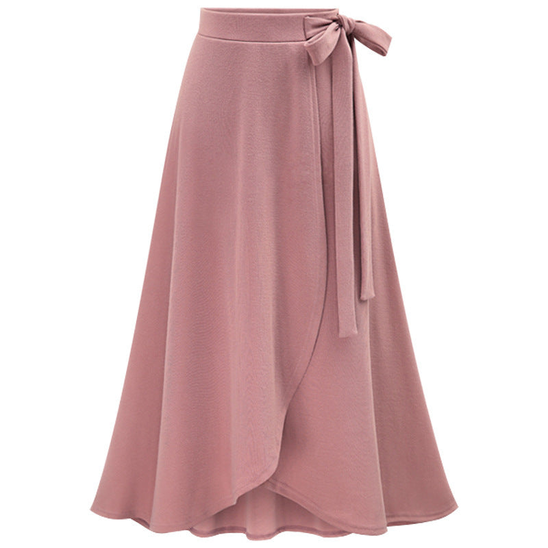 Half Length Skirt Women Autumn New High Waist Irregular Skirt