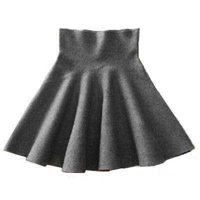 High Waist Stretch Knit Skirt Sexy Slim All-Match Pleated Skirt