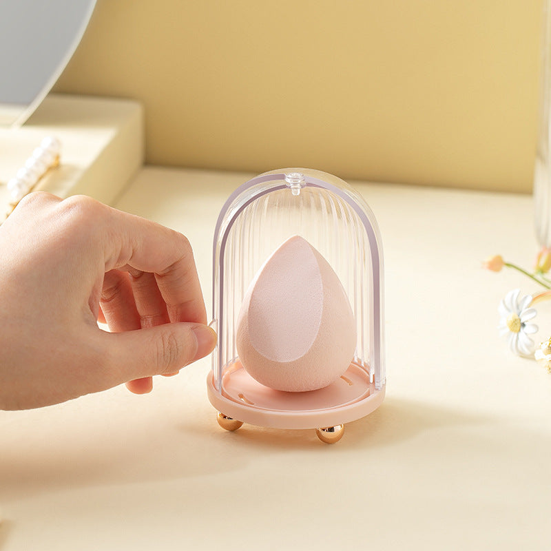 Cosmetic Storage Box Beauty Egg Transparent Dustproof Makeup Sponge Organizer Minimalist Creative Home Office