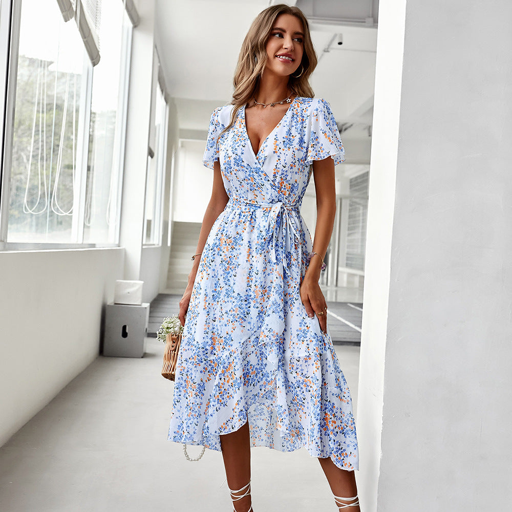 Fashionable Print Flowy Dress