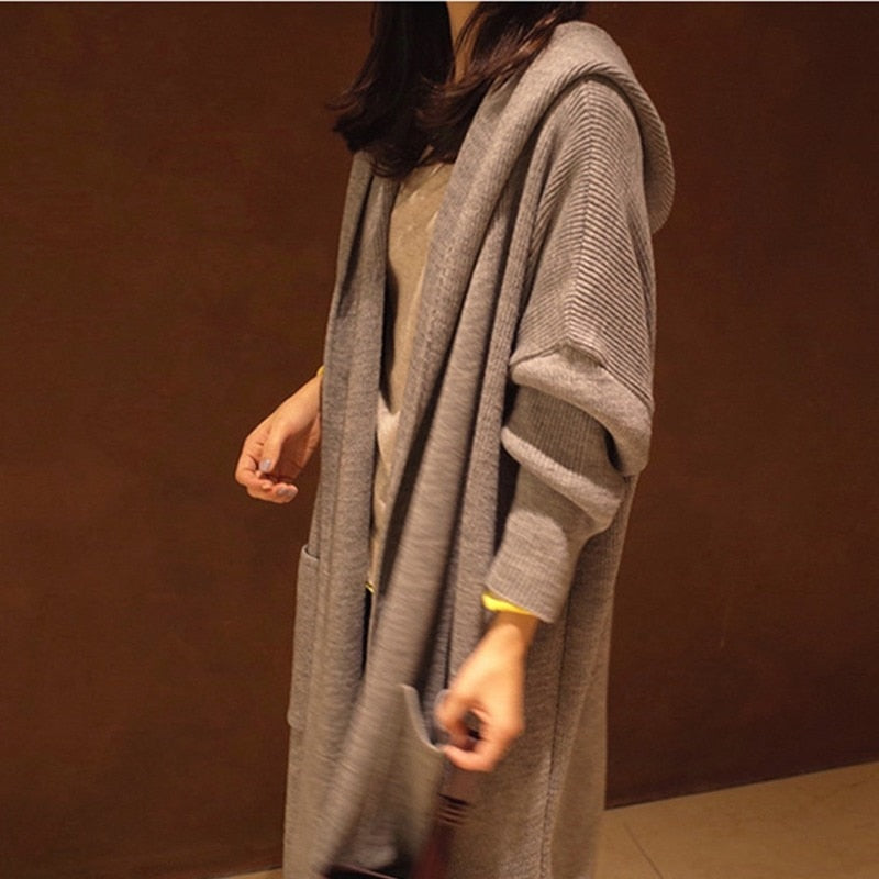 Autumn Winter Sweater Long Cardigan Women Long Sleeve