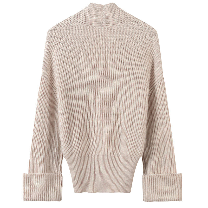 Elegant Knitting Sweater Women Long Sleeve