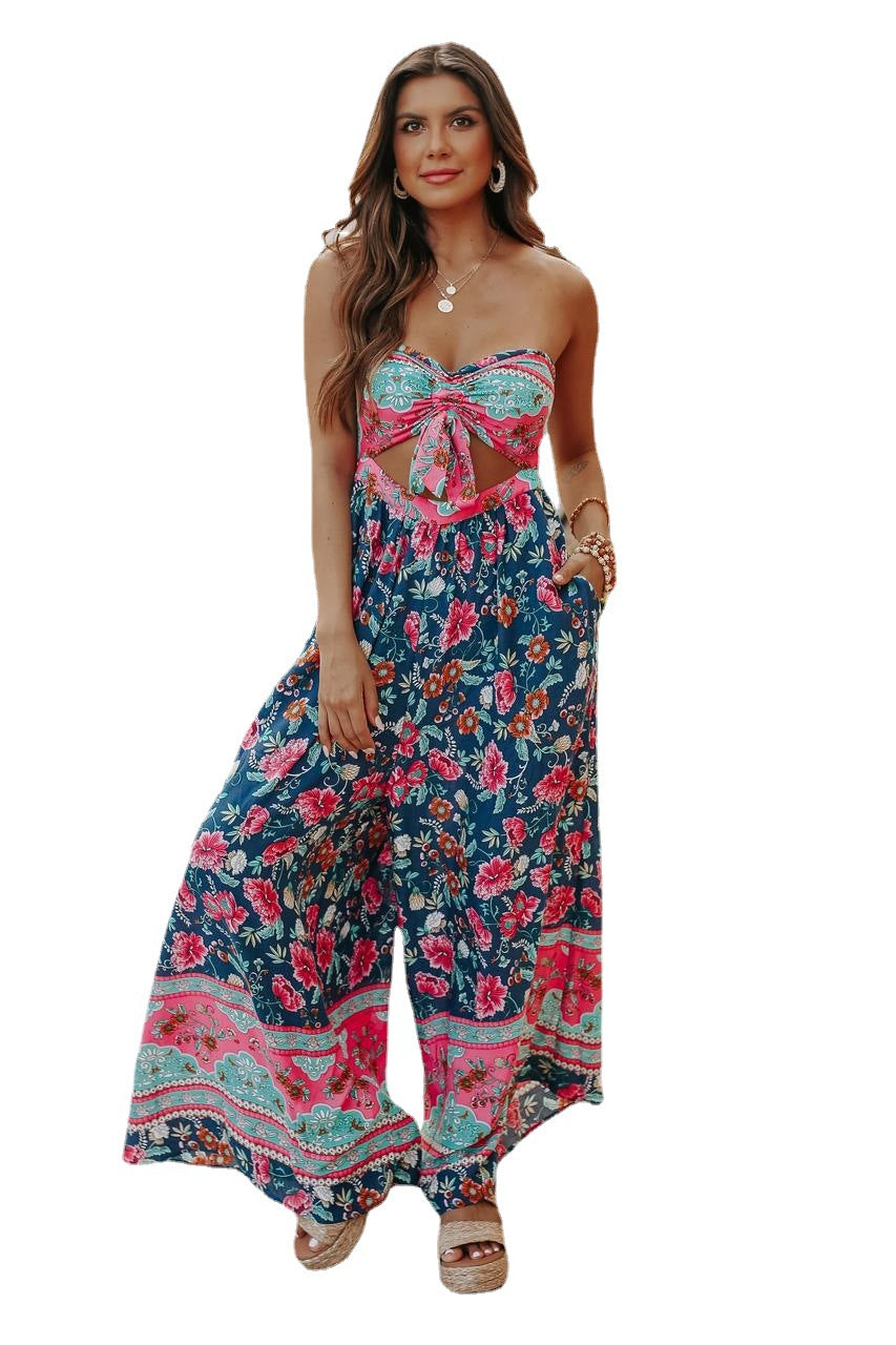 Ladies Fashion Print Sexy Jumpsuit