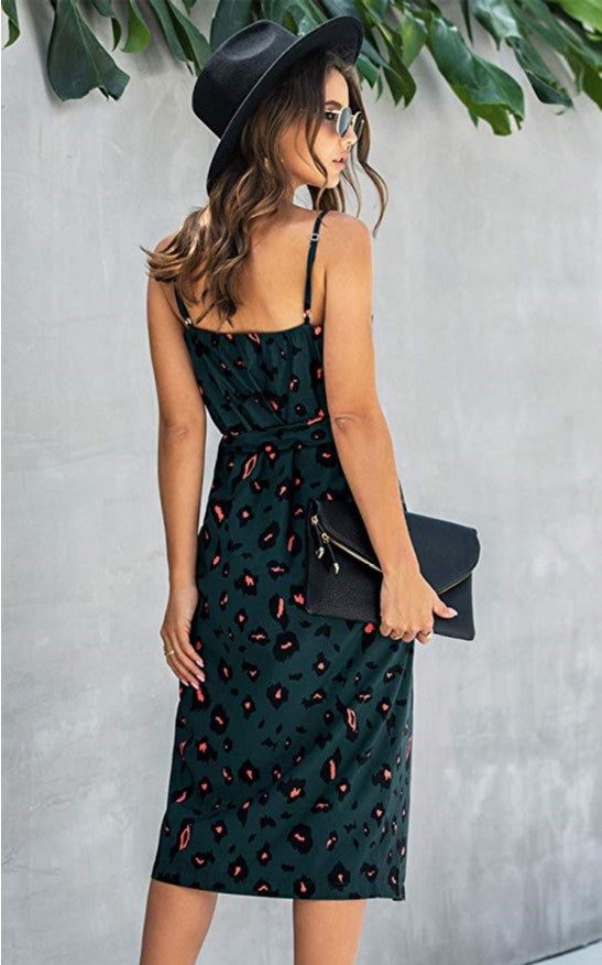 European and American women's printed dress