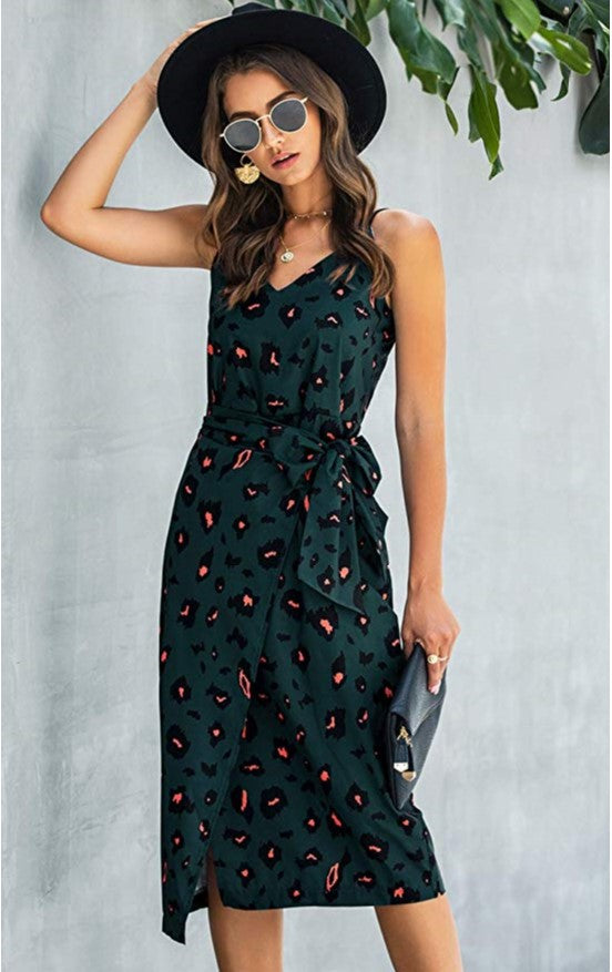 European and American women's printed dress