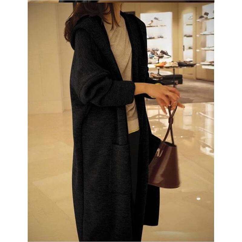 Autumn Winter Sweater Long Cardigan Women Long Sleeve