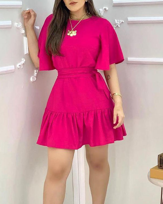 European And American New Style Red Ladies Dress