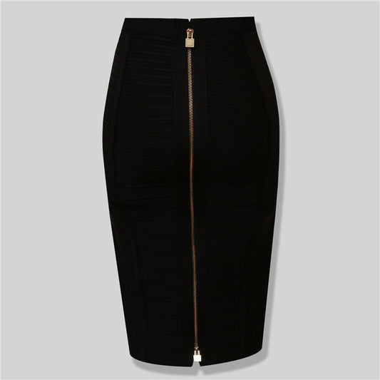 Ack Zipper Bandage Skirt Women Tight Club Pary Fashion Skirt