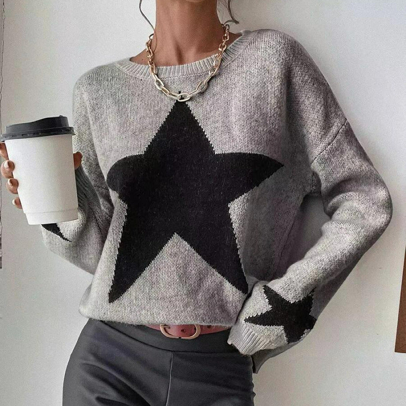 Sweater Women's Pullover Round Neck XINGX Thread Temperament Personality Sweater Sweater Women