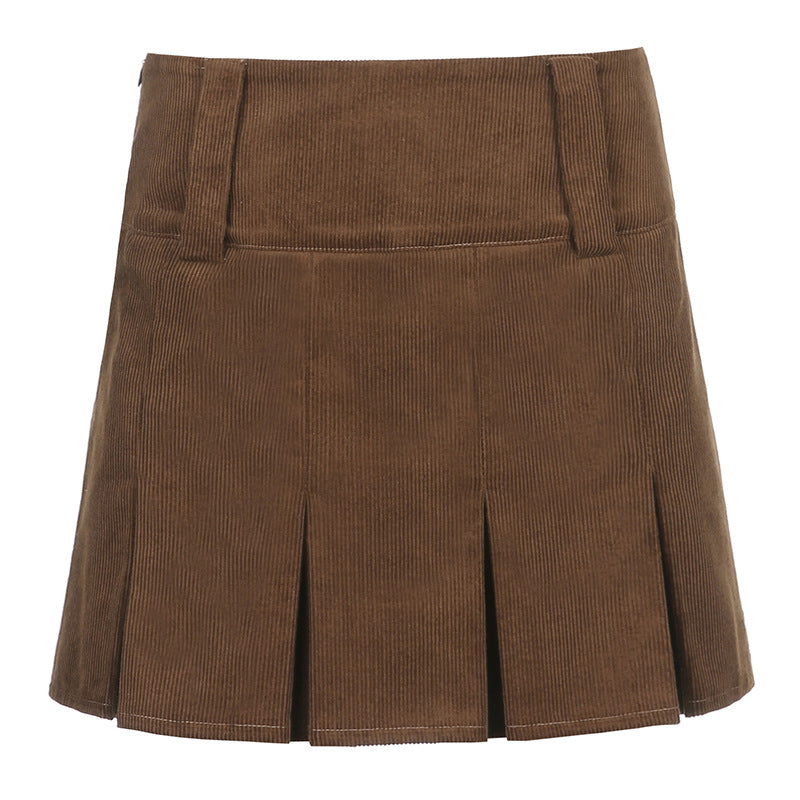 European and American women's new corduroy skirt