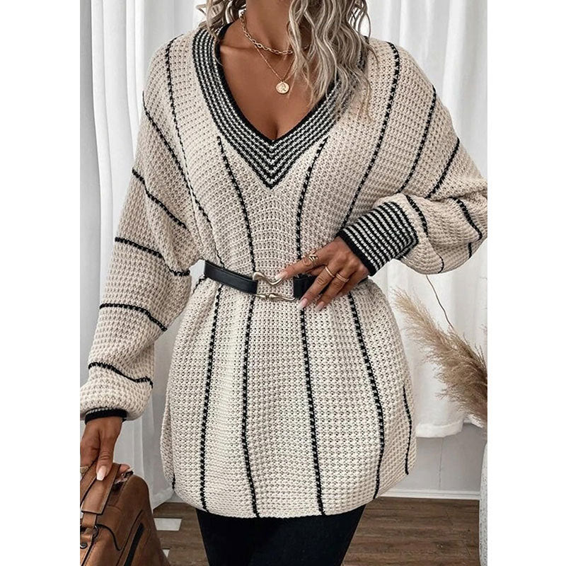 Vertical Casual Loose Sweater For Women