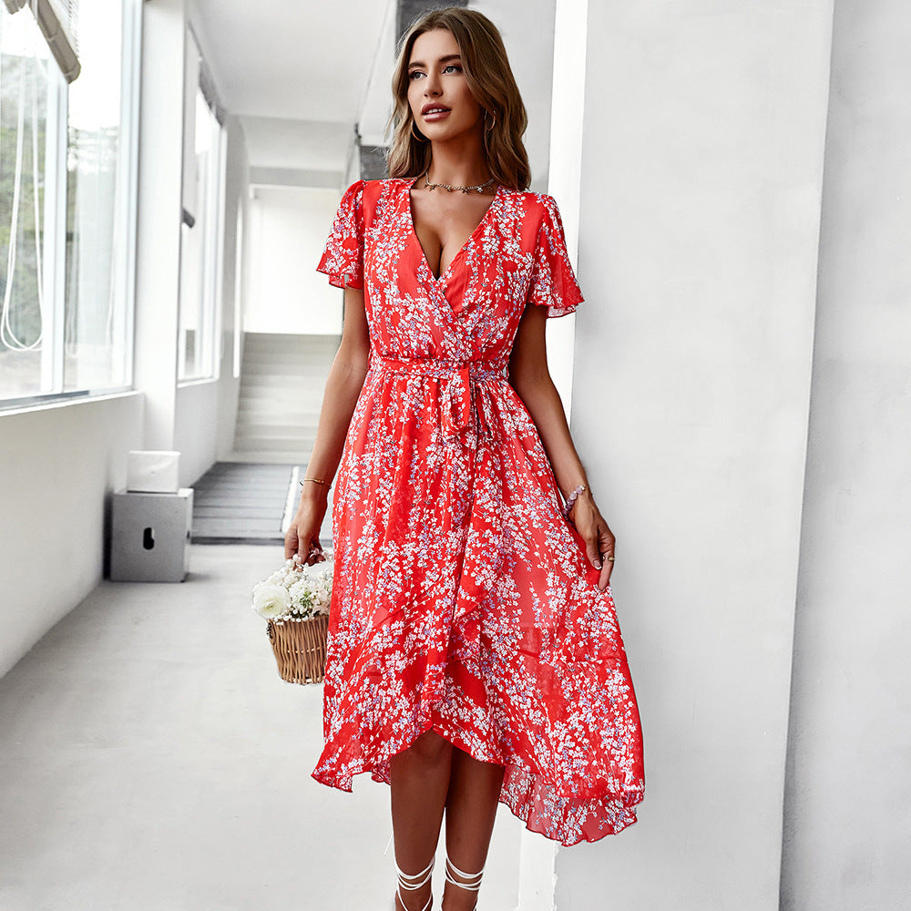 Fashionable Print Flowy Dress