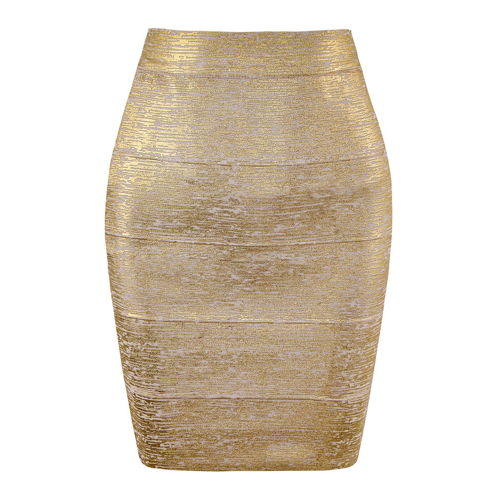 European And American Bronzing Bandage Skirt Fashion