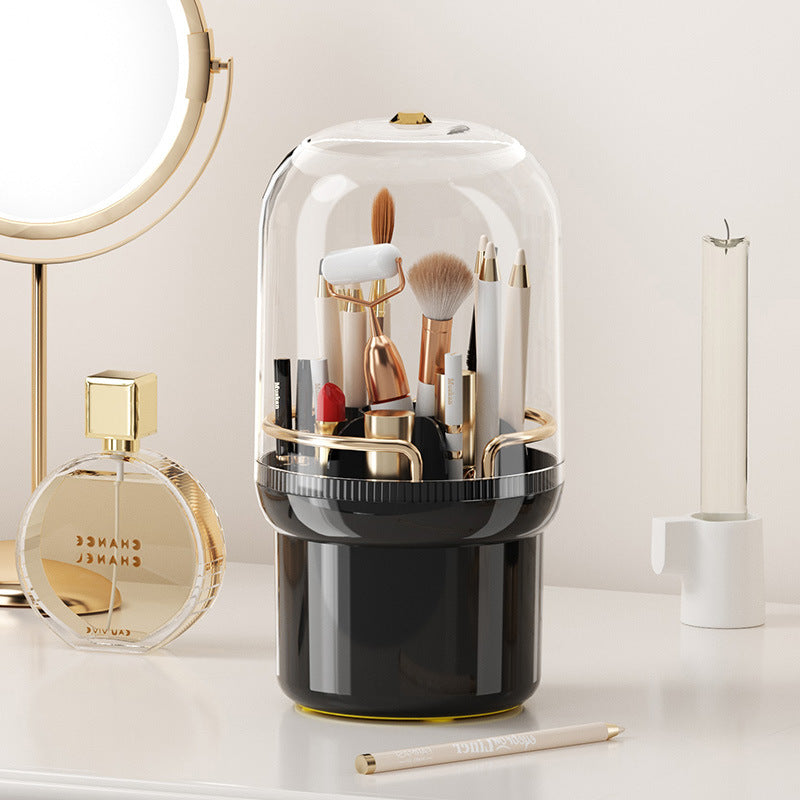 Desktop Rotating Cosmetic Brush Storage Container