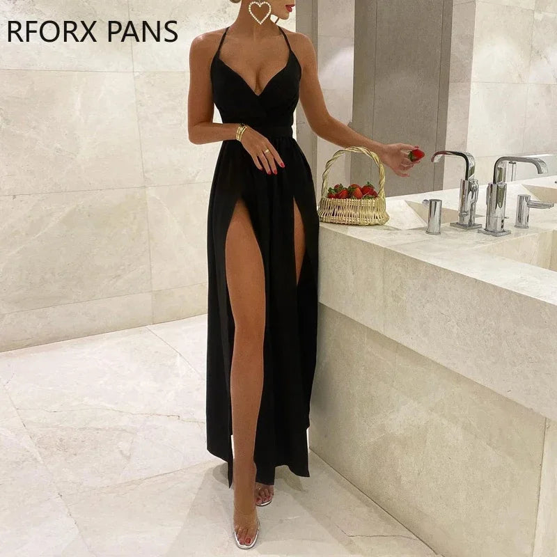 Elegant Bodycon Black Dress Women