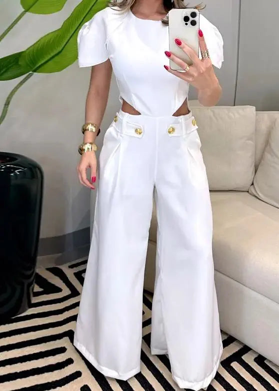 Jumpsuit Women's Clothing Summer New Fashion Casual Loose High Waist