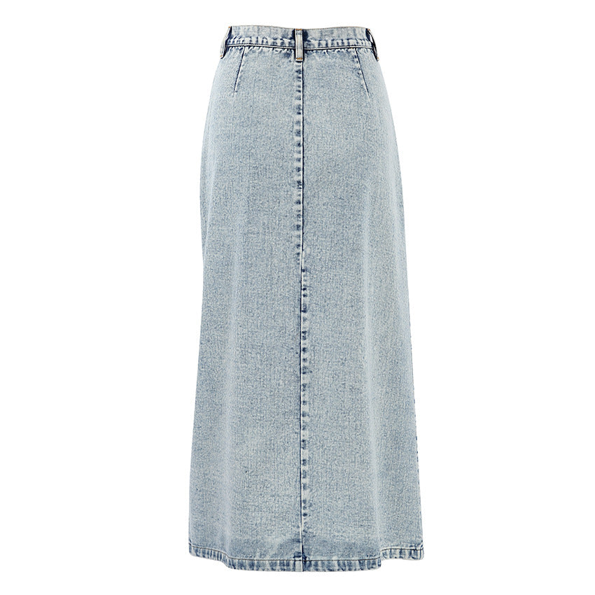 Retro Design Denim Skirt For Women