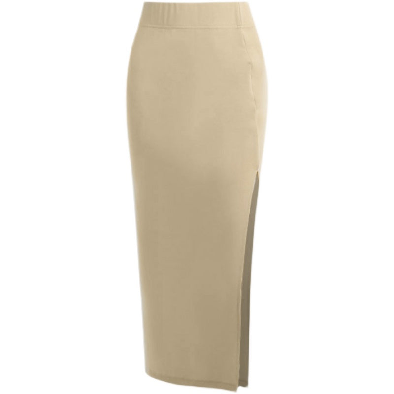 High-waist Split Skirt Autumn European And American Style Slim