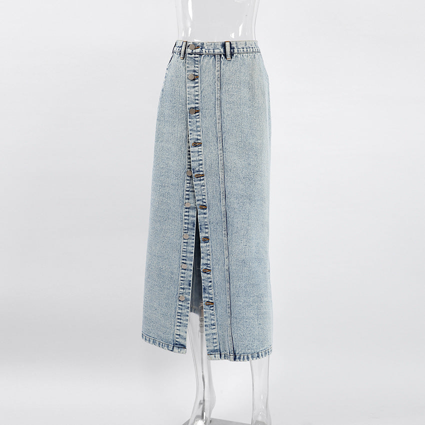 Retro Design Denim Skirt For Women