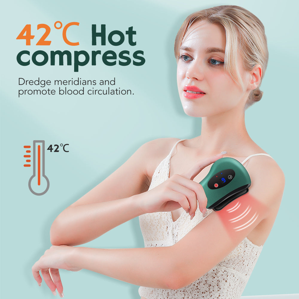 Eletric Tools Hot Compress Heating Vibration Lymphatic Drainage Scraping Neck Face