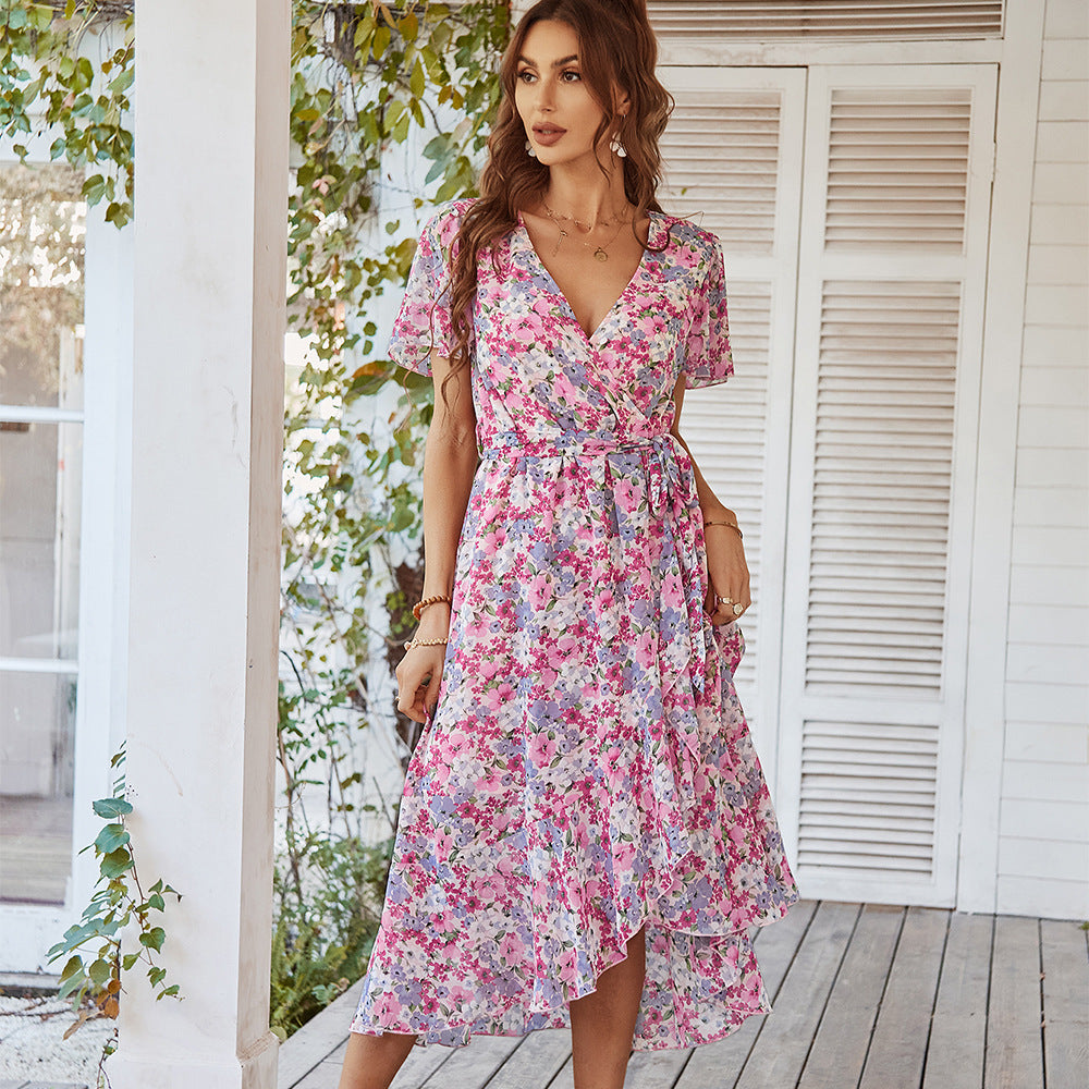 Fashionable Print Flowy Dress